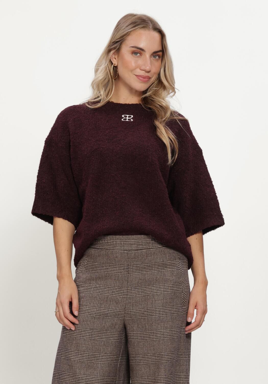 Bordeaux STUDIO AR Pullover JESSICA BOUCLE KNIT - large