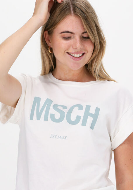 Weiße MSCH COPENHAGEN T-shirt ALVA MSCH STD SEASONAL TEE - large