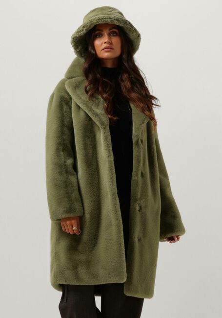 Grüne STAND STUDIO Fake-Fur-Jack CAMILLE COCOON COAT - large