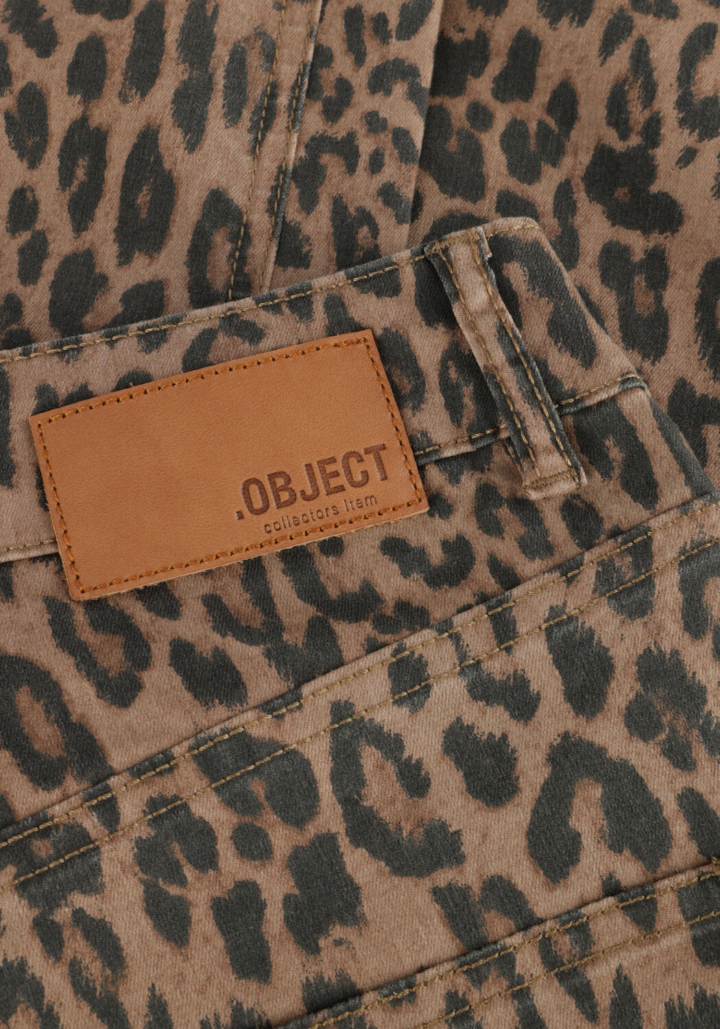 Braune OBJECT Wide jeans OBJSENI MOJI HW JEANS - large