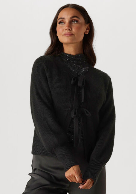 Schwarze NEO NOIR Strickjacke MUSCADO KNIT CARDIGAN - large