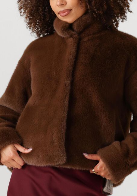 Braune MOVES Fake-Fur-Jack KARA JACKET 4471 - large