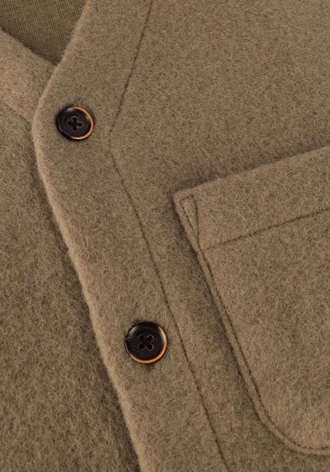 Braune ANERKJENDT Strickjacke AKRASMUS BOILED WOOL - large