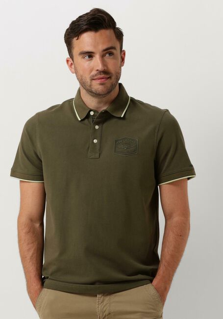 Grüne PME LEGEND Polo-Shirt SHORT SLEEVE POLO STRETCH PIQUE PACKAGE - large