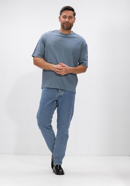 Blaue SELECTED MEN T-shirt SLHRELAXASPEN 2-PLY SS O-NECK NOOS - large