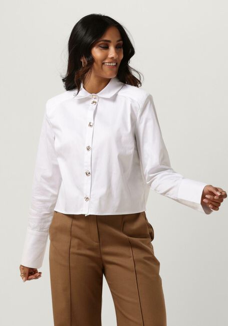 Weiße NOTES DU NORD Blusen IBI SHOULDER PAD SHIRT - large