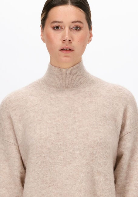 Beige OBJECT Pullover NETE HIGH NECK TUNIC - large