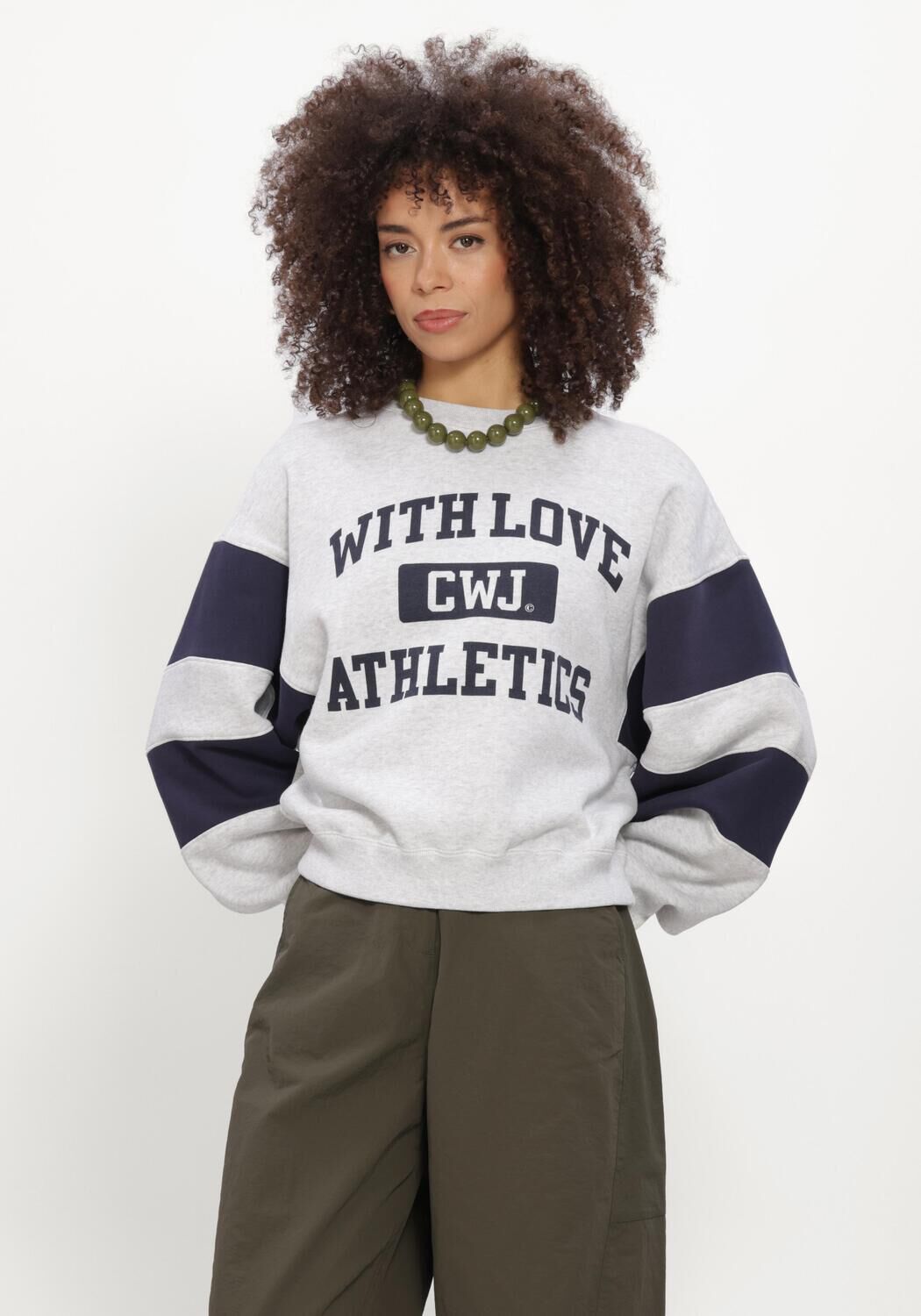 Graue CATWALK JUNKIE Sweatshirt SPORTY GRAPHIC SWEATER - large