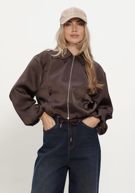 Braune NEO NOIR Jack DENIELLE HEAVY SATEEN JACKET - large