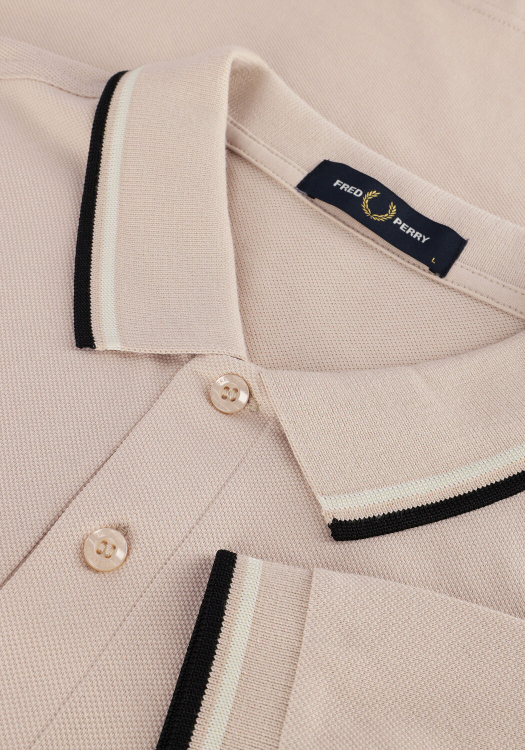 Ecru FRED PERRY Polo-Shirt THE TWIN TIPPED FRED PERRY SHIRT - large