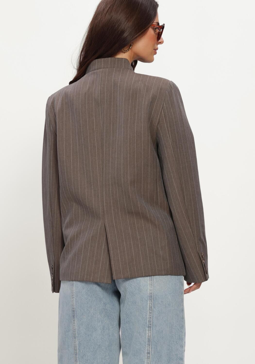 Braune NEO NOIR Blazer NERINE PINSTRIPE BLAZER - large