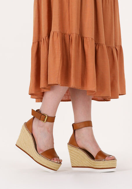 Cognacfarbene SEE BY CHLOÉ Sandalen GLYN HIGH - large