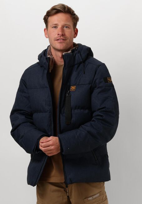 Blaue PME LEGEND Parkas SEMI LONG JACKET YETCRAFT MELANGE TWILL - large
