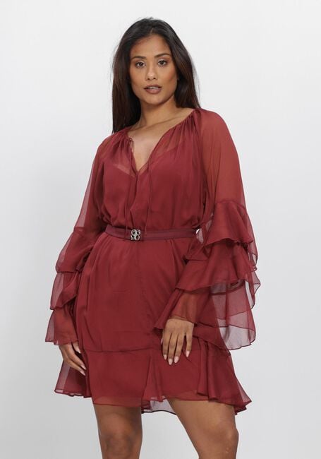 Bordeaux DANTE6 Minikleid SOLSTICE BOHO CHIFFON SHORT DRESS - large