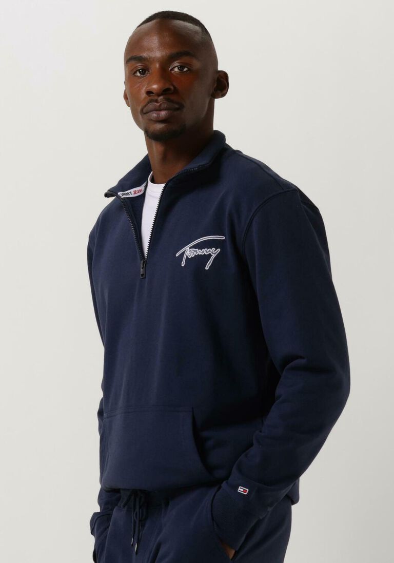 dunkelblau tommy jeans pullover tjm reg signature half zip