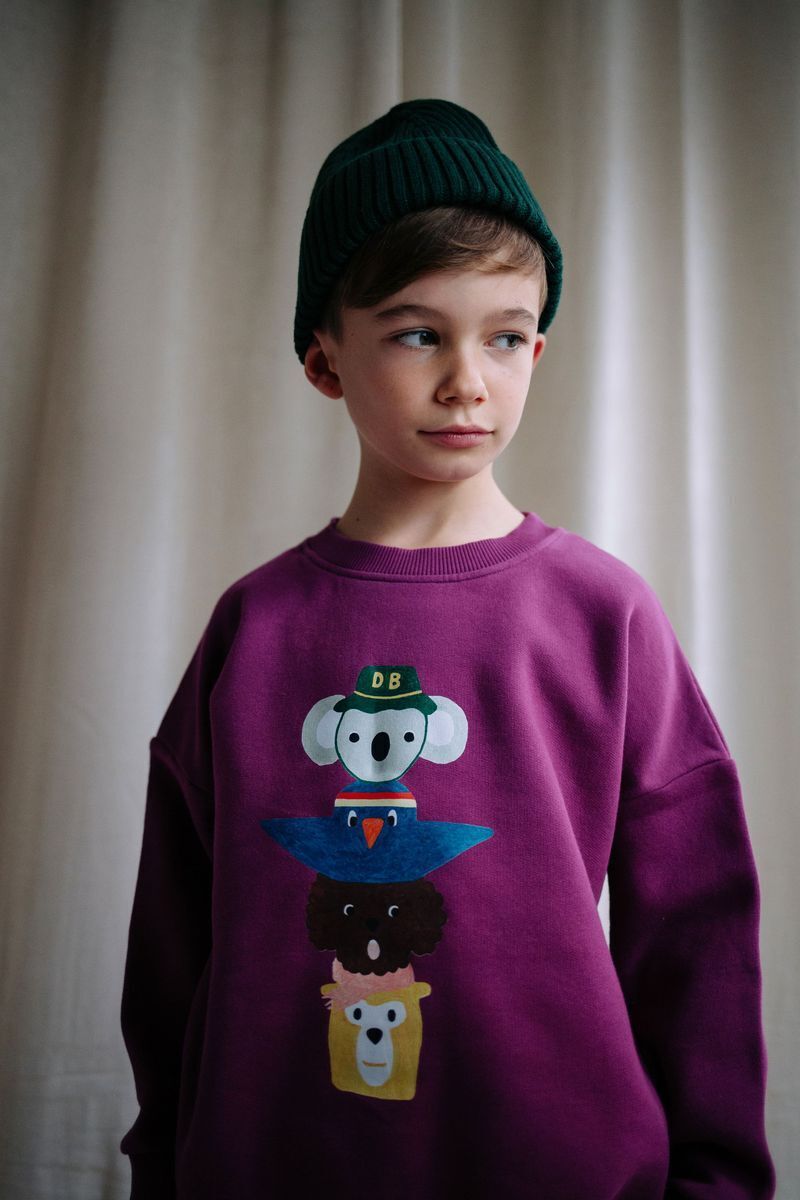 Bordeaux DAILY BRAT Pullover WOBBLE TOTEM SWEATER - large