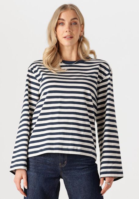 Blaue MODSTRÖM Tops & T-shirts HELLENMD LS STRIPE T-SHIRT - large