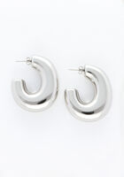 Silberfarbig NOTRE-V Ohrringe EARRING BIG - medium