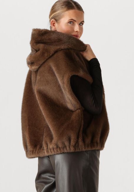 Braune STUDIO AR Fake-Fur-Jack OLENA - large