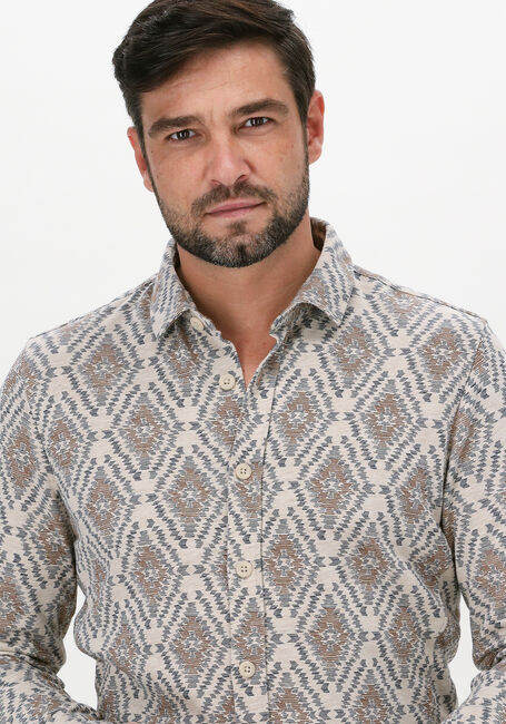 Beige CAST IRON Casual-Oberhemd LONG SLEEVE SHIRT PRINT ON LIG - large