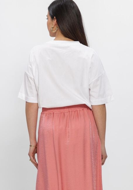 Wei&szlig;e JANSEN AMSTERDAM Tops & T-shirts RILEY SHIRT CO 184 SHORT SLEEVE WIDE FIT SATIN EMBROIDERY FLOWER - large