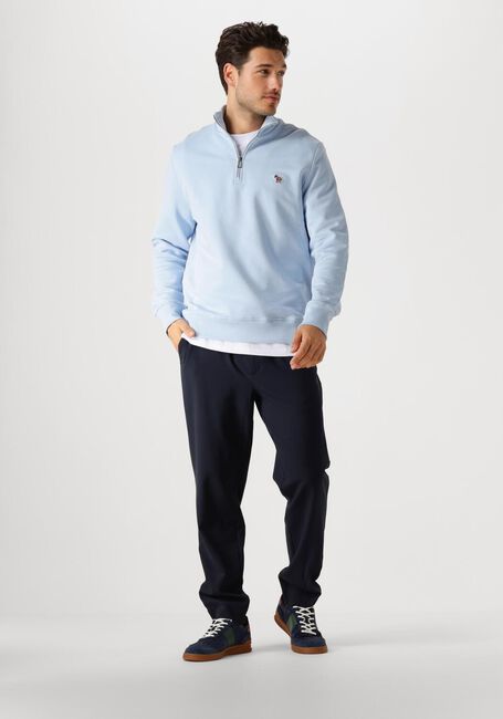 Blaue PS PAUL SMITH Pullover MENS LS REG FIT HALF ZIP TOP ZEBRA - large