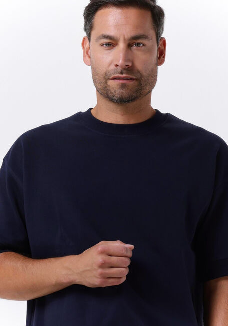 Blaue SELECTED HOMME T-shirt SLHOVERSIZECORTON SS O-NECK TEE W - large