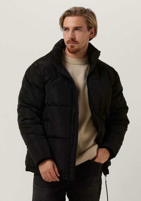 Schwarze COLOURFUL REBEL Wattierte Jack FINCH PUFFER JACKET - large