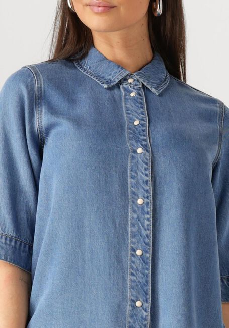 Blaue OBJECT Blusen OBJFRAME 2/4 RE DENIM TOP - large