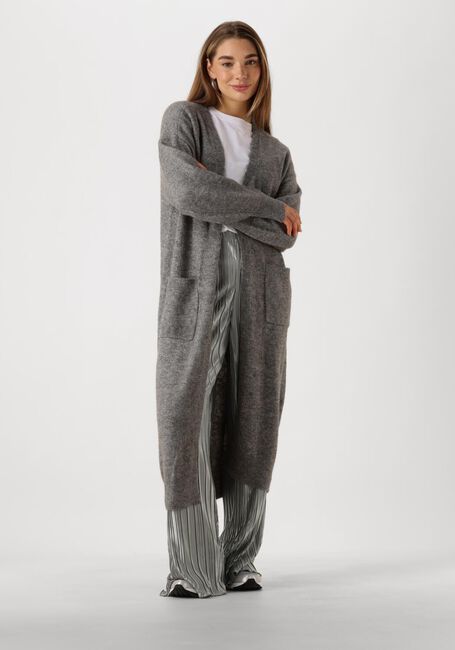 Graue Y.A.S. Strickjacke YASBALIS LS LONG KNIT CARDIGAN - large