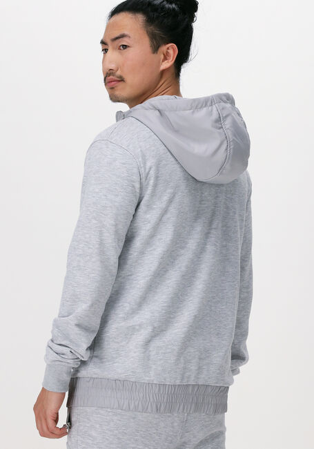 Hellgrau CRUYFF Strickjacke AIMAR ZIP THU - 280 GSM BRUSHBACK WOVEN OVERLAYERS - large