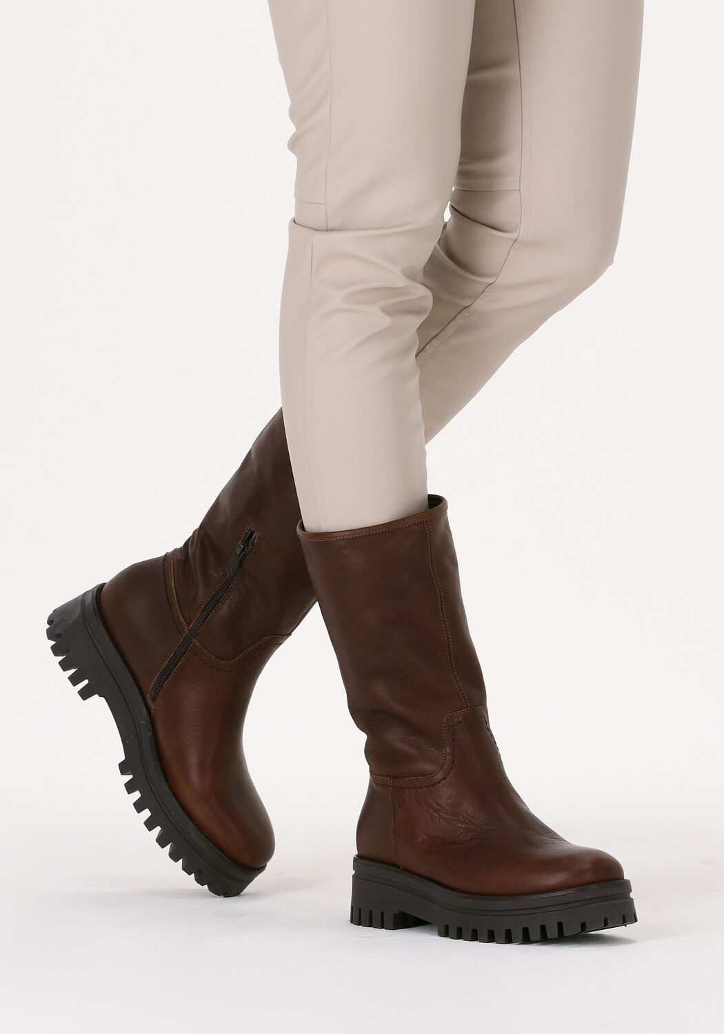 Braune NOTRE-V Hohe Stiefel 8791 - large