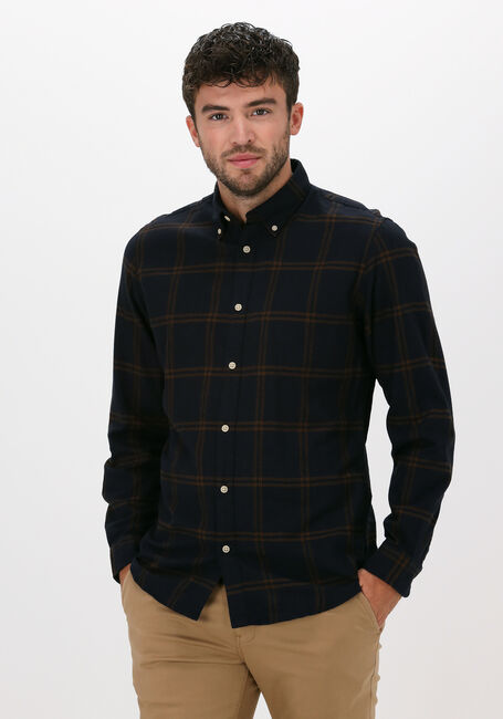 Blaue SELECTED HOMME Casual-Oberhemd SLIMFLANNEL SHIRT LS W - large