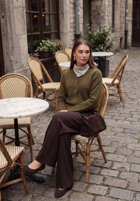 Gr&uuml;ne SELECTED WOMEN Strickjacke SLFLULU NEW LS KNIT CARDIGAN - large