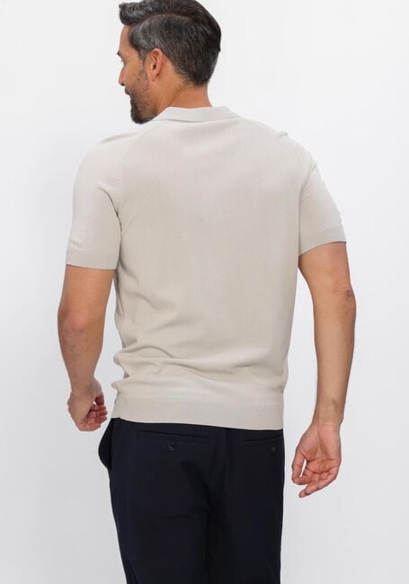 Beige GENTI Polo-Shirt POLO ZIP SS 1260 - large