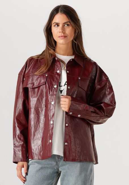 Bordeaux ALIX THE LABEL Blusen FAUX LEATHER BLOUSE - large