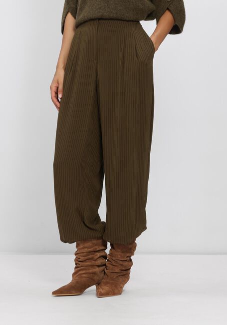 Olive DANTE6 Weite Hose GILBERY PINSTRIPE BALLOON PANTS - large