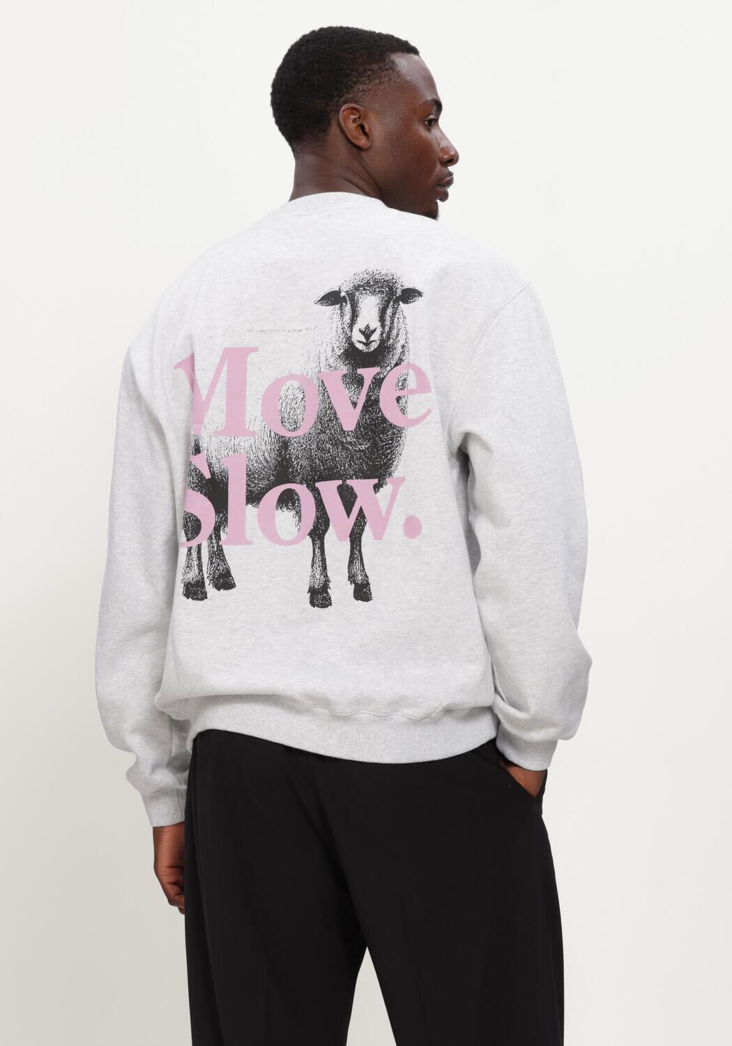 Graue POCKIES Sweatshirt MOVE SLOW CREW - large