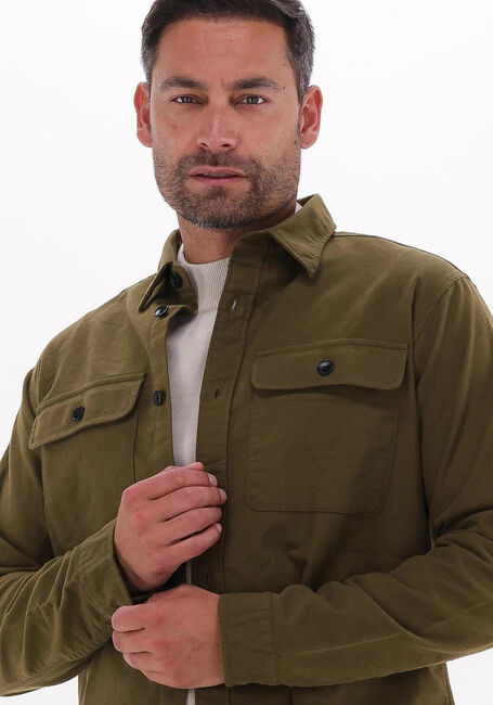 Olive SELECTED HOMME Overshirt REGSCOT CHECK SHIRT - large