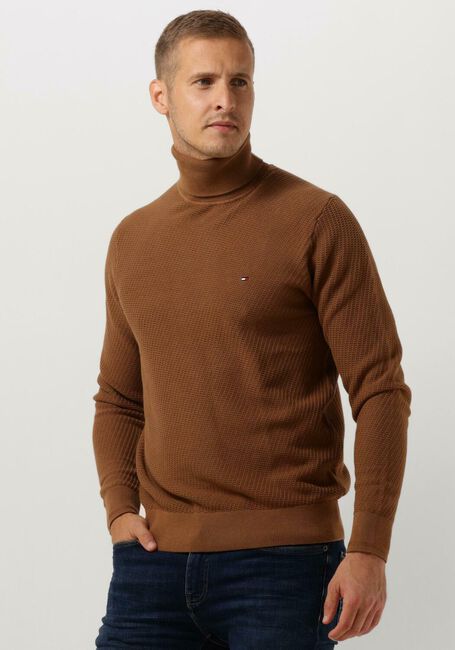 Khaki TOMMY HILFIGER Rollkragenpullover RECTANGULAR STRUCTURE ROLL NK - large