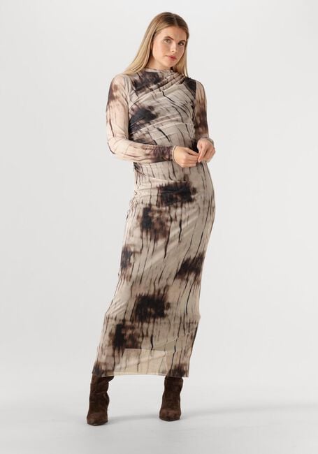 Braune NEO NOIR Maxikleid ONESSA FADED MESH DRESS - large