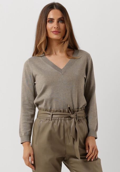 Beige MINUS Pullover MILLA 3/4 SLEEVE KNIT PULLOVER - large