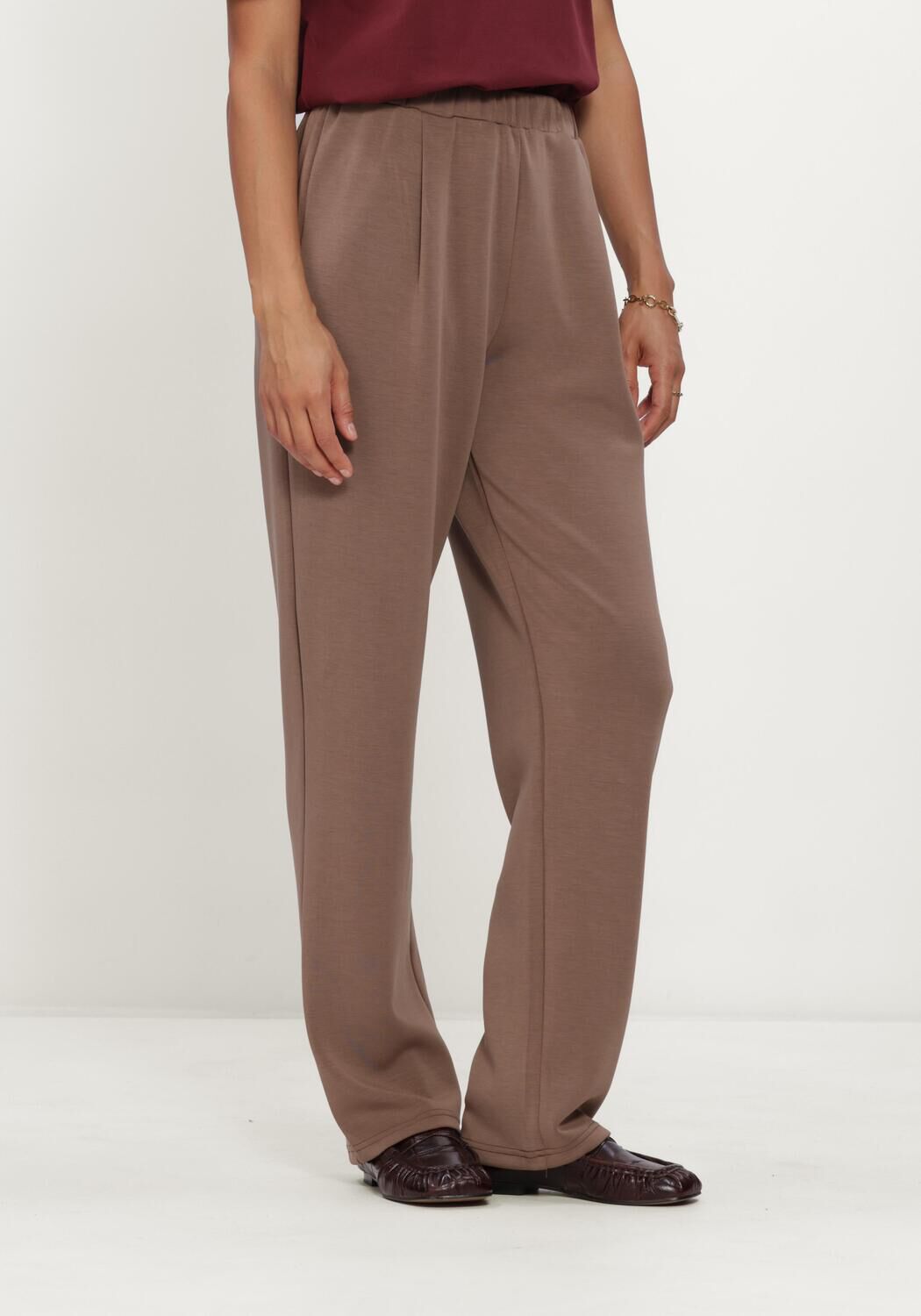 Taupe SELECTED WOMEN Weite Hose SLFTENNY HW PANT - large