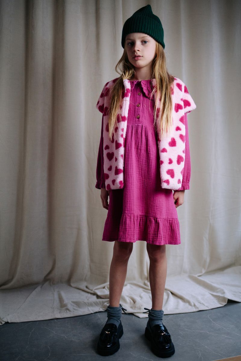 Rosane DAILY BRAT Gilet HEART CRUSH TEDDY VEST - large