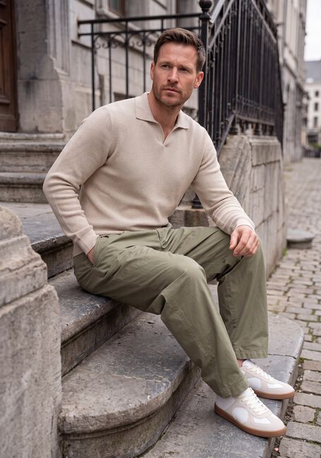 Beige DSTREZZED Polo-Shirt DS_SAHA KNIT - large