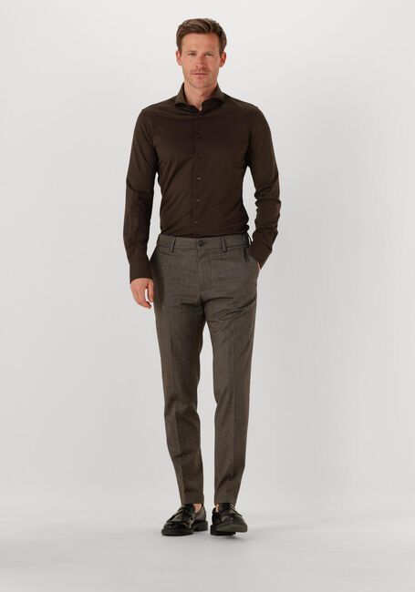 Braune PROFUOMO Klassisches Oberhemd SHIRT X-CUTAWAY SF JAPANESE KNITTED - large