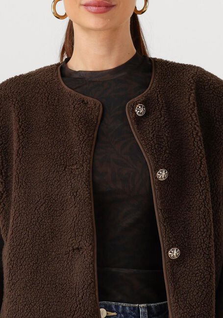 Braune NEO NOIR Gilet MARIKO TEDDY VEST - large