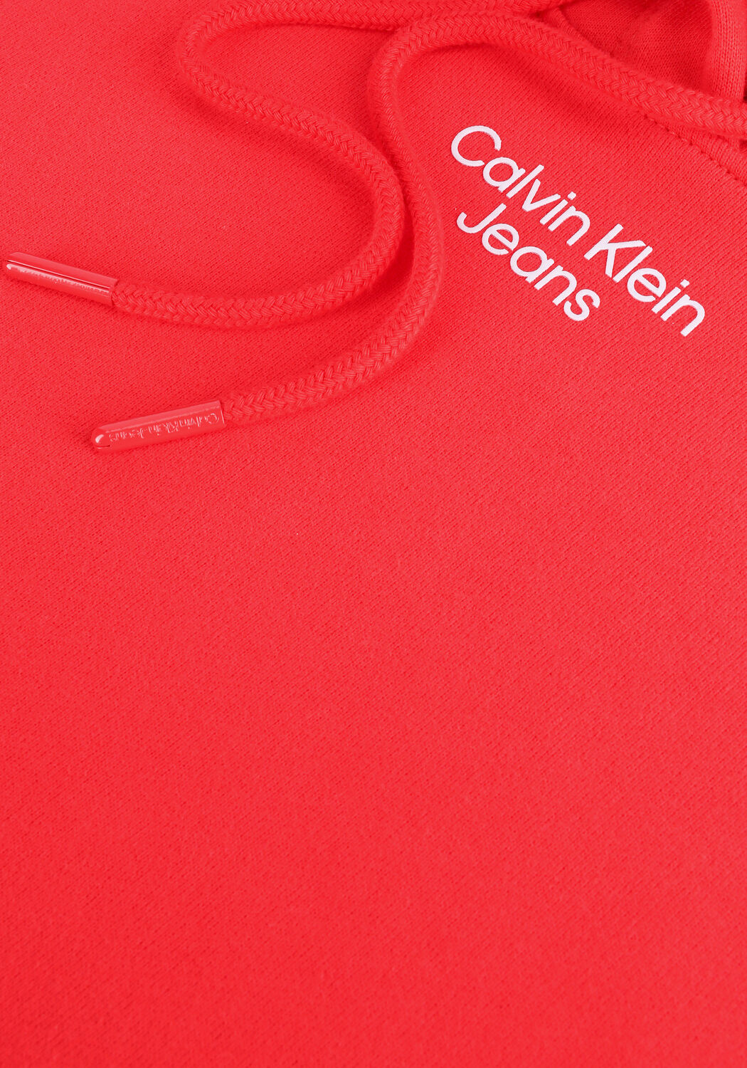 Rote CALVIN KLEIN Sweatshirt STACKED LOGO HOODIE - large