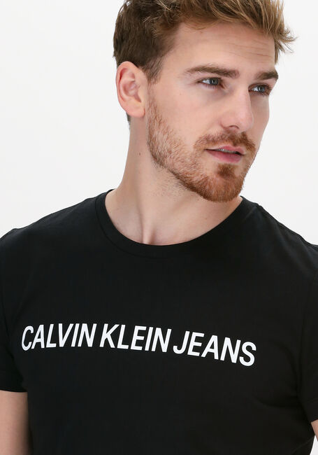 Schwarze CALVIN KLEIN T-shirt INSTITUTIONAL L - large