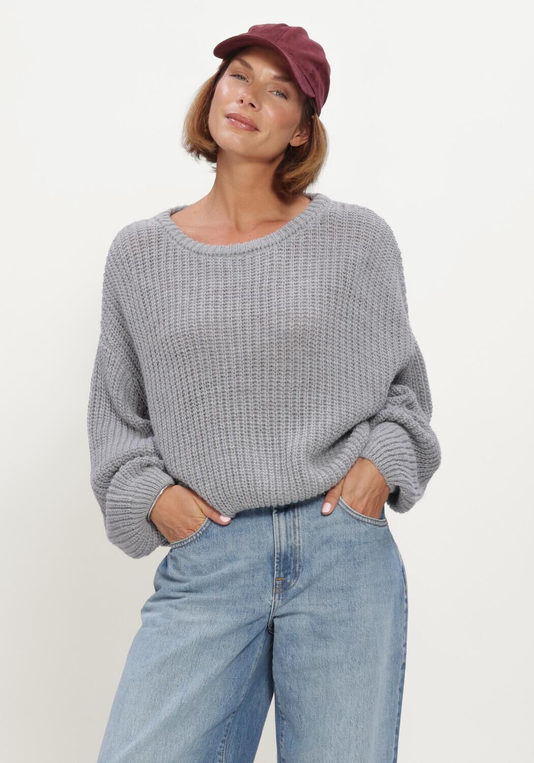 Graue AMERICAN VINTAGE Pullover CYROW - large
